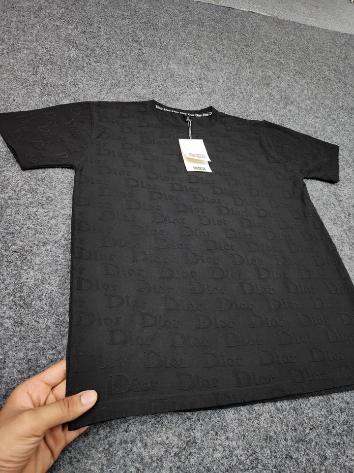 China Knit Texture Dior Printed T-Shirt