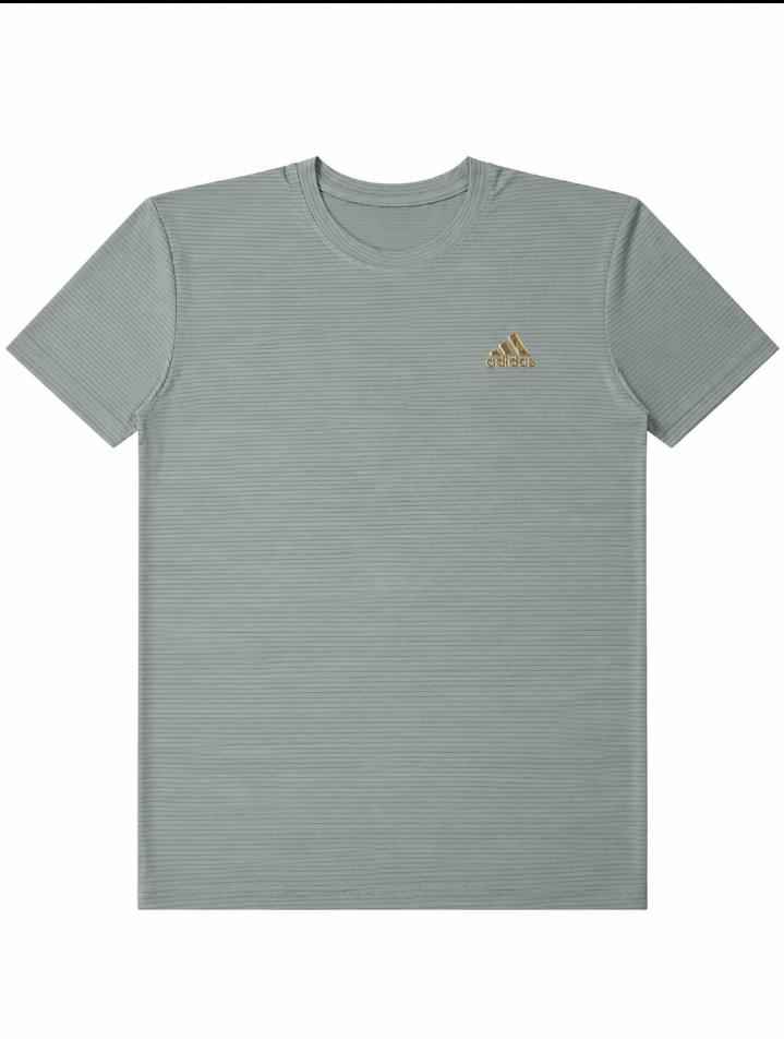 Adidas Premium Ribbed Dry-Fit T-Shirt – Sage Green | Unisex