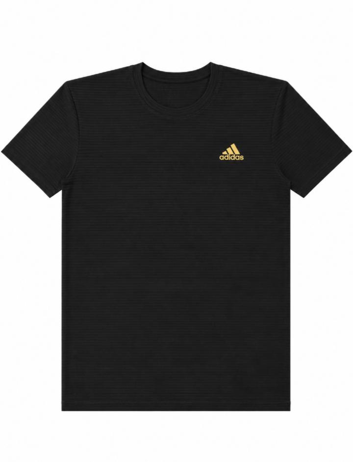 Adidas Premium Ribbed Dry-Fit T-Shirt – Black | Unisex